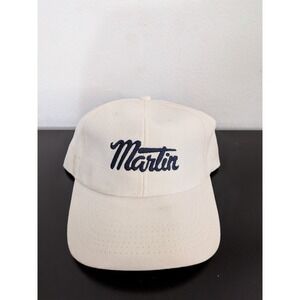 Martin Sprocket Script Logo Embroidered Hat Off-White Strapback OSFM